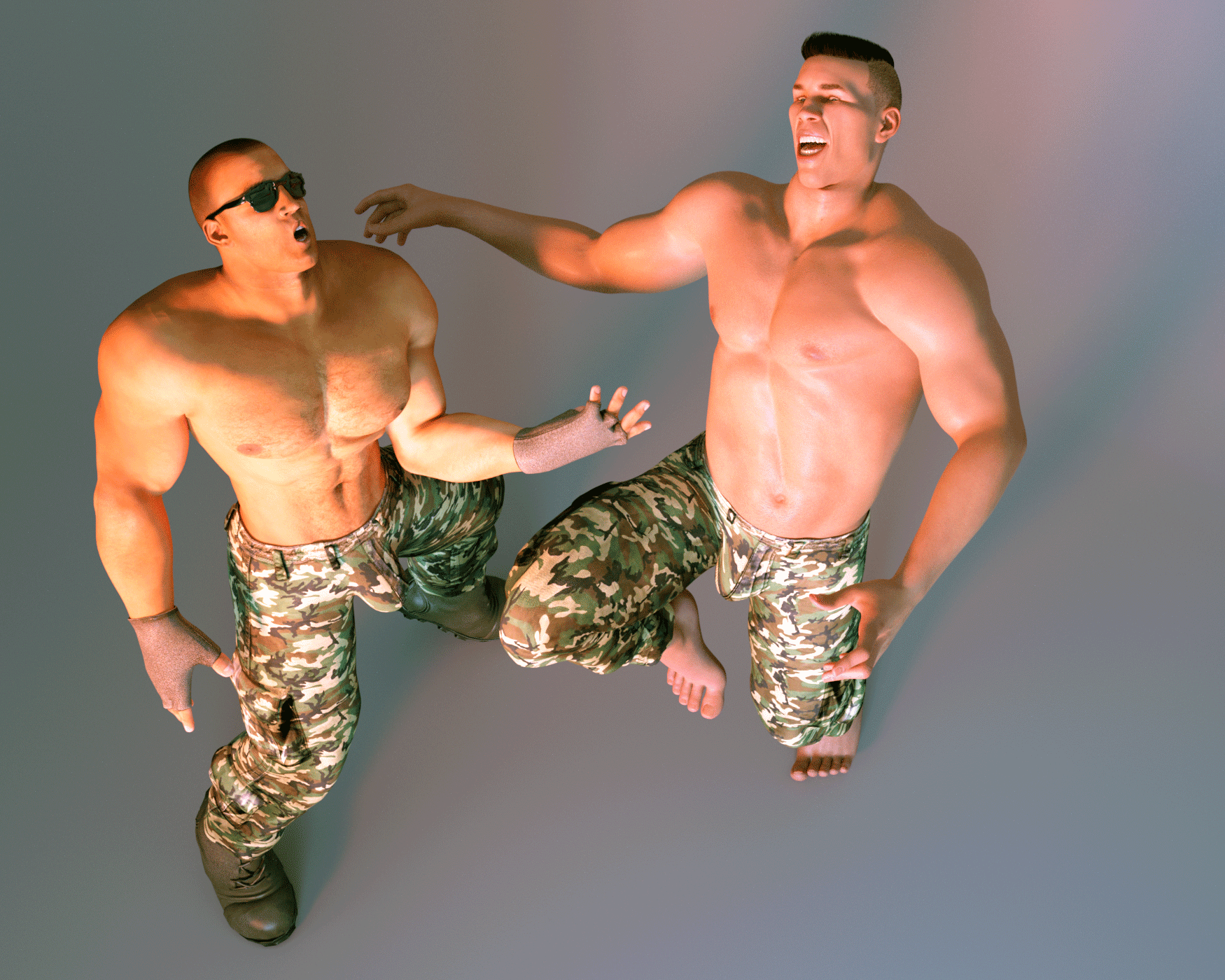 dancing military men who are gay and masculine